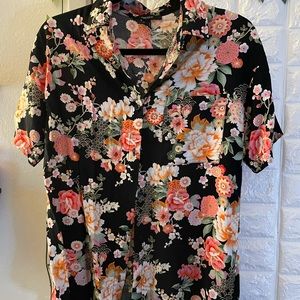 Floral button up shirt